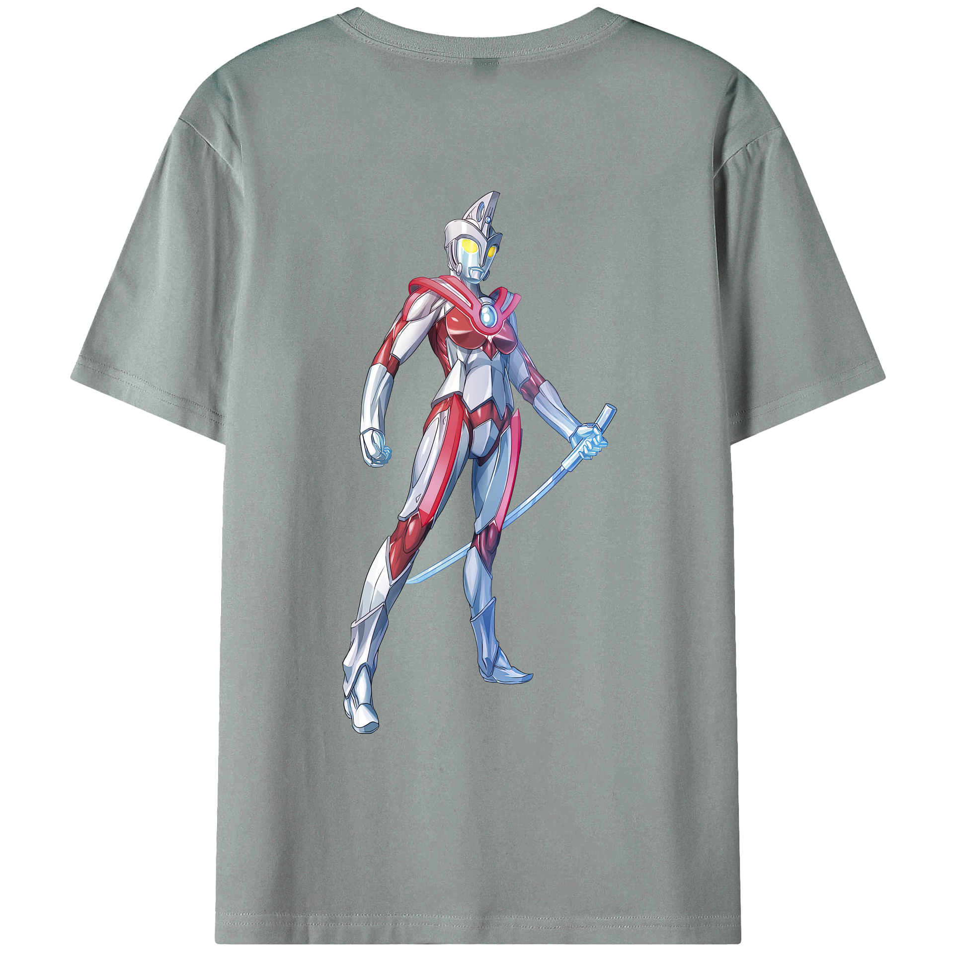 （画像用） ウルトラマン Ultraman 綿100％ メンズ半袖Tシャツ（バックプリント） 通気性